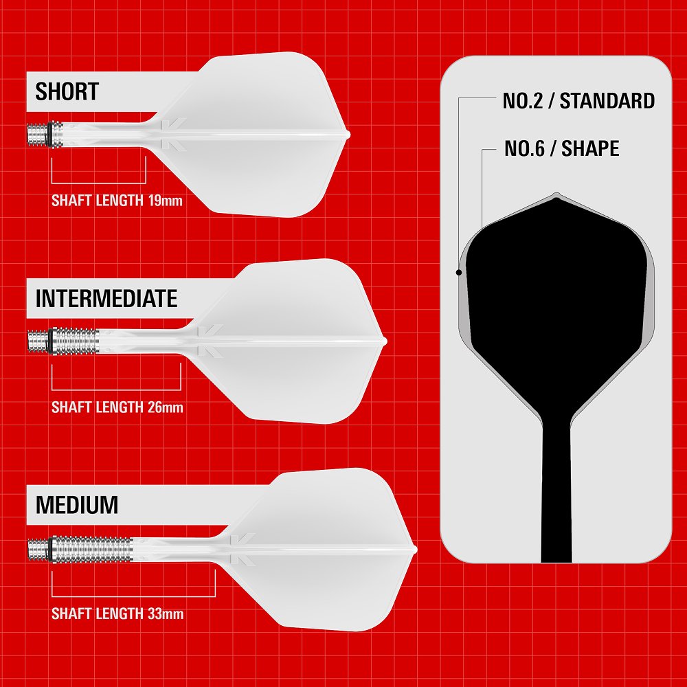 Target K-Shift White NO2 Dart Flights - Durable & Lightweight Target K-Shift White NO2 Dart Flights - Durable & Lightweight