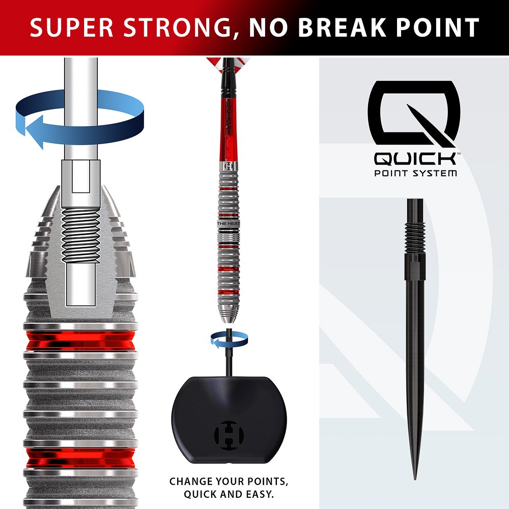 【ダーツ レア】デーモン ヘタ シリーズ4 スティール クイックポイント Harrows Damon Heta V4 Quick Point 90% Darts - Dartshopper.com