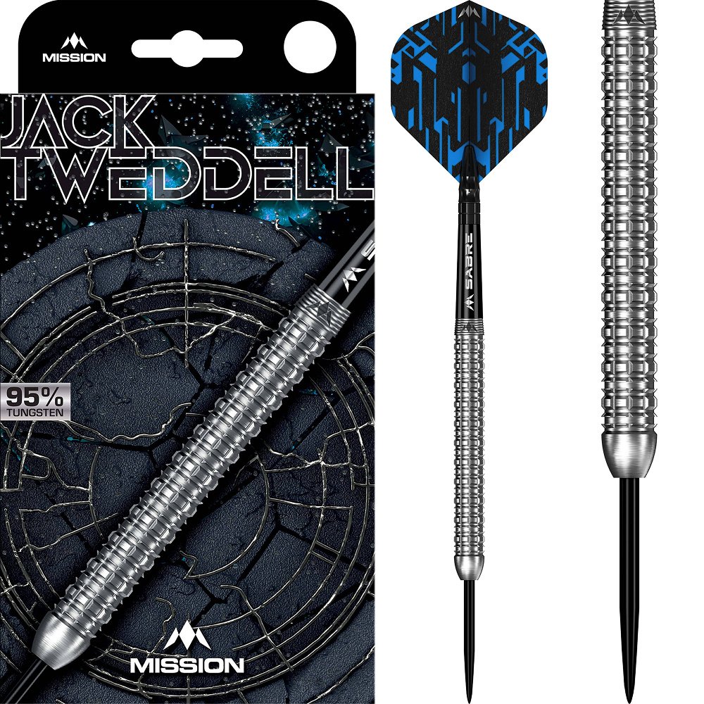 Dardos Mission Jack Tweddell 95% Punta de Acero
