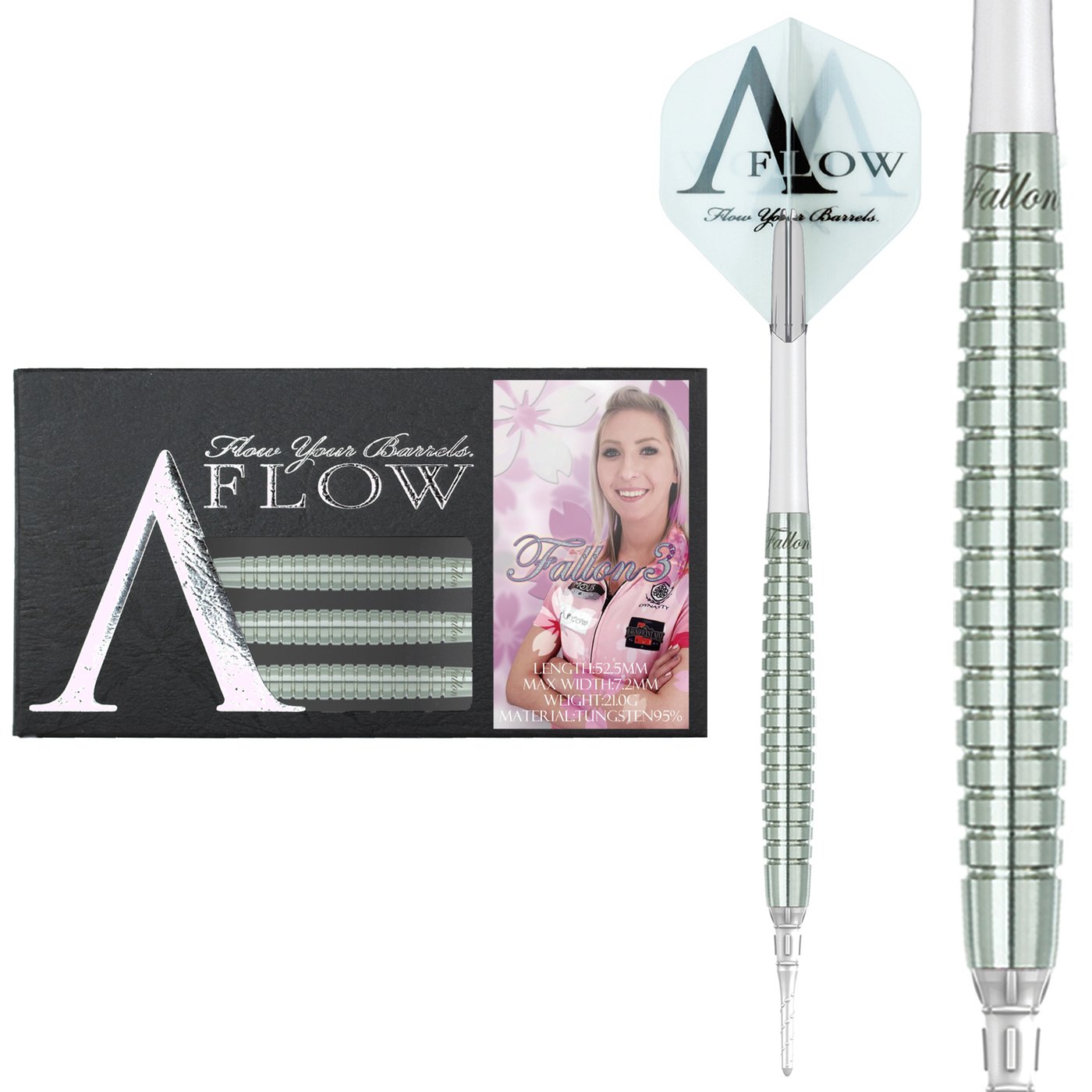 Dynasty A-FLOW Fallon Sherrock - Fallon 3 Plain 95% Soft Tip Darts