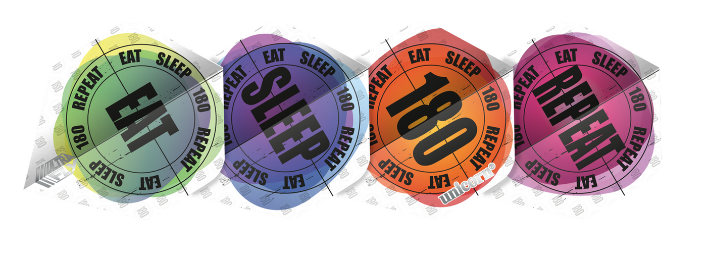Unicorn Ultrafly EAT SLEEP 180 REPEAT PLUS Darts Flights