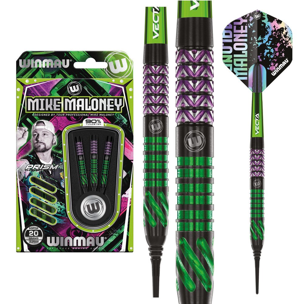 WIN.MAX 90% Tungsten Soft Tip Darts - Professional 18 Gram Dart Set With Extra Flights