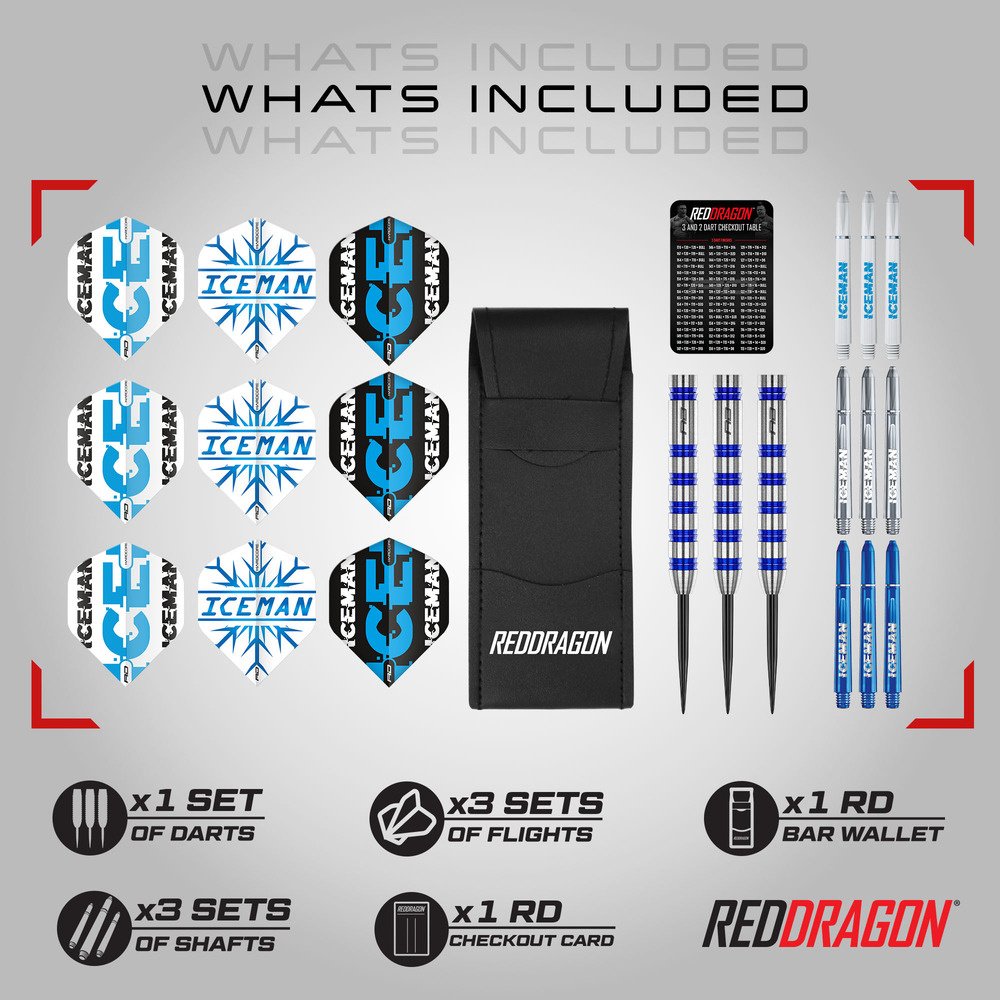 Lotki Red Dragon Gerwyn Price Iceman Cool Blue Series 80% Ekskluzywna Edycja Dartshopper