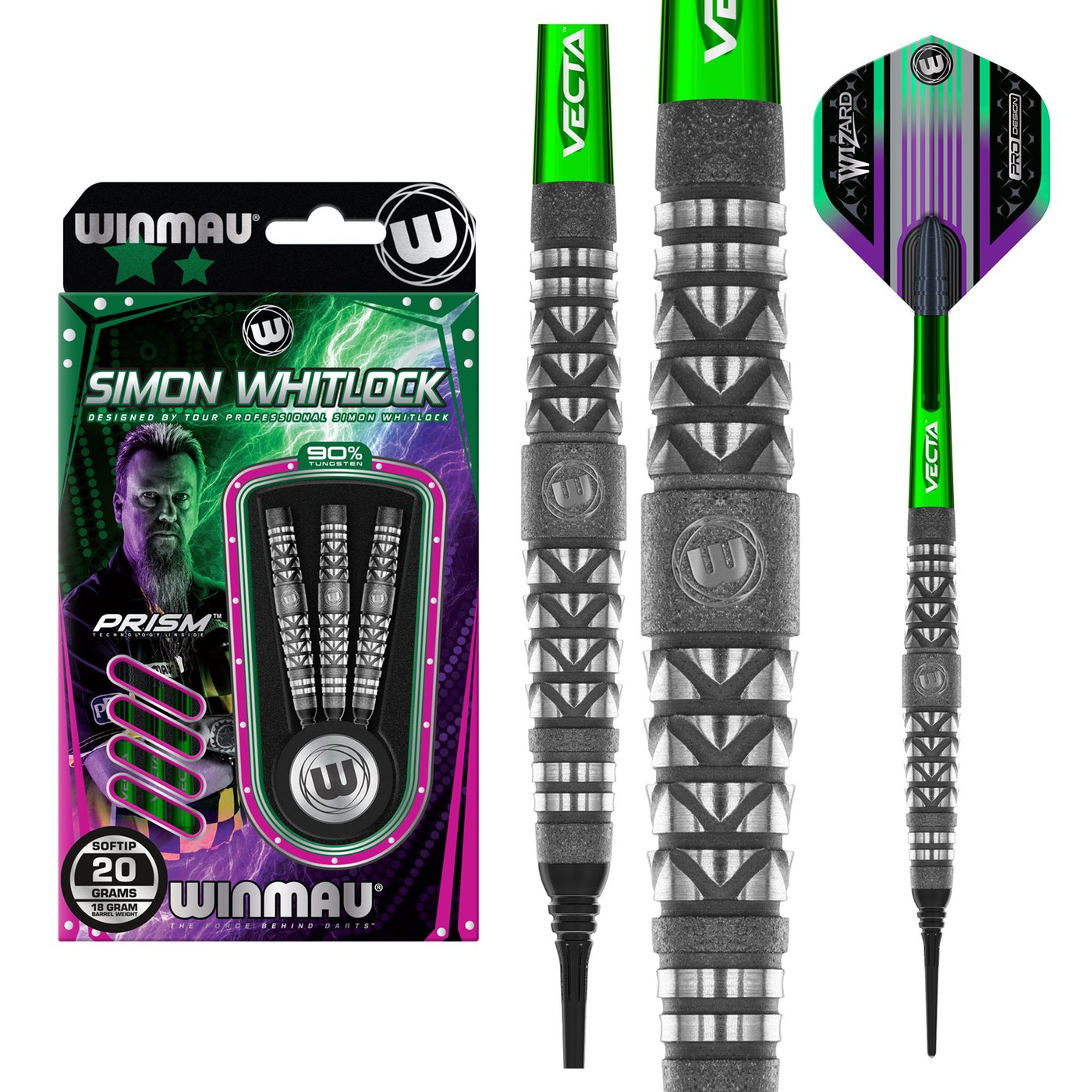 Winmau Simon Whitlock Atomised 90% Soft Tip Darts