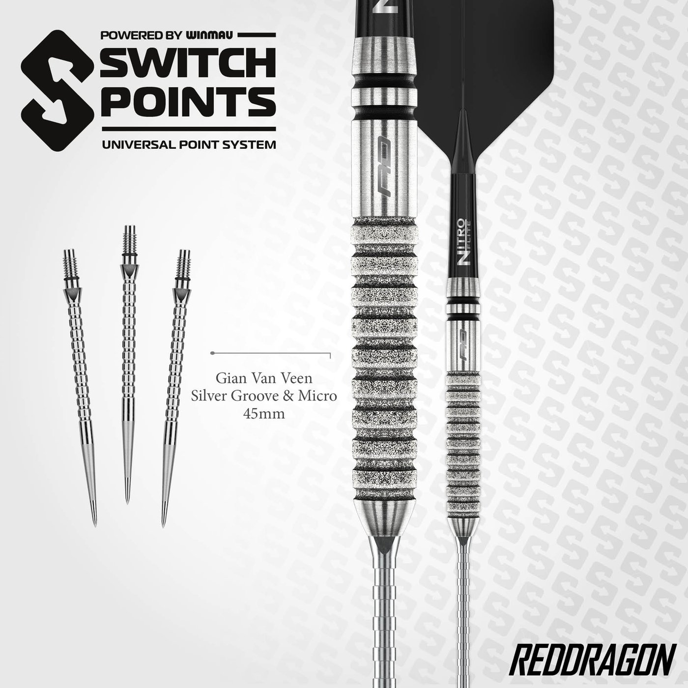 Red Dragon Gian van Veen Tour Edition Switch Point 90% Steel Tip