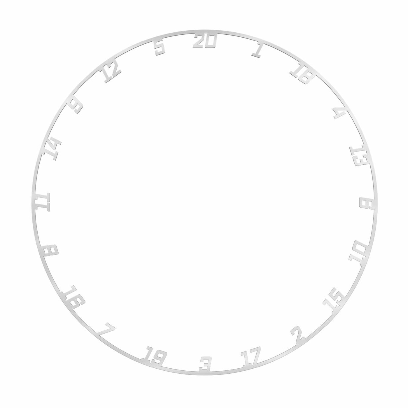 KOTO Weißer Zahlenring – Zahlenring für Dartscheibe
