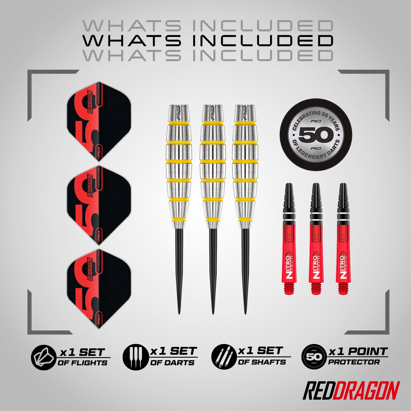 Red Dragon Chunky Stumpy 3 85% Limited Edition - Steel Tip Darts