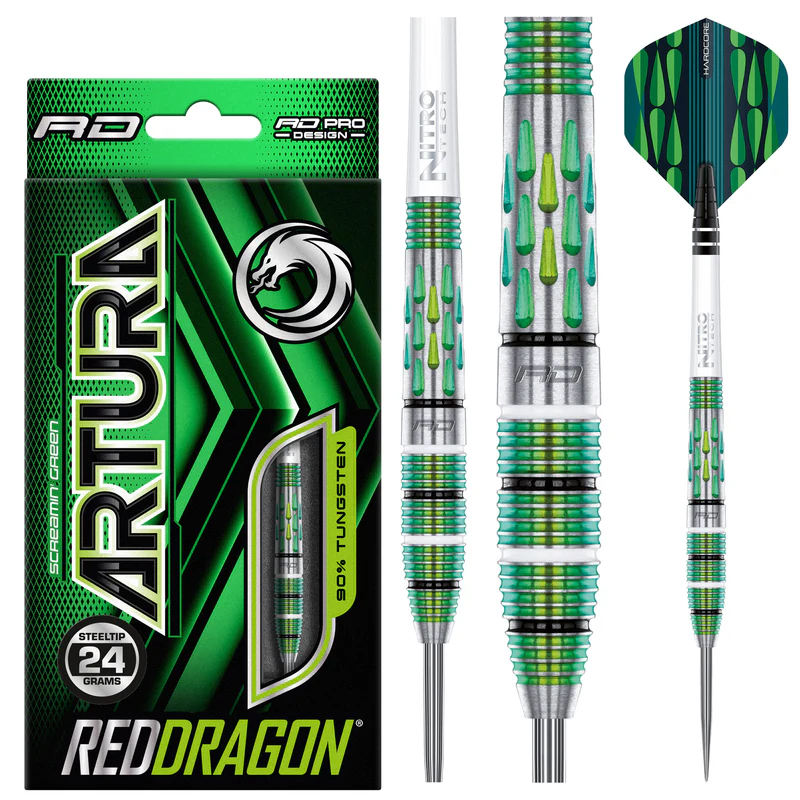 Red Dragon Artura Screamin' Green 90% Darts