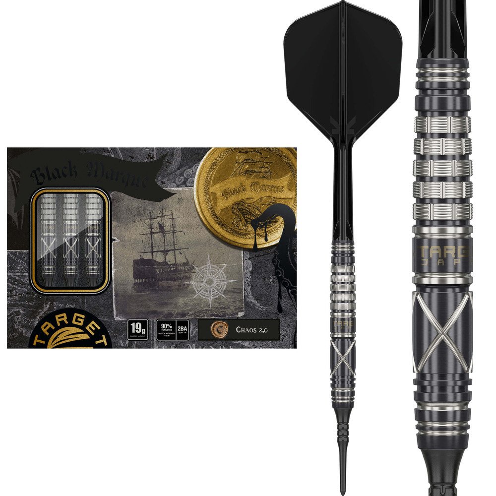 Target Japan Black Marque Chaos 2.0 90% Soft Tip Darts