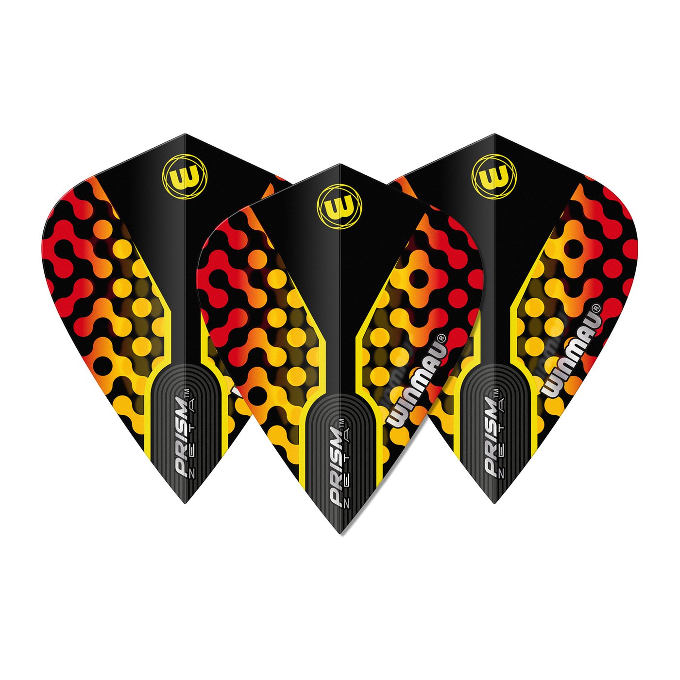 Winmau Prism Zeta Kite Black/Yellow Darts Flights