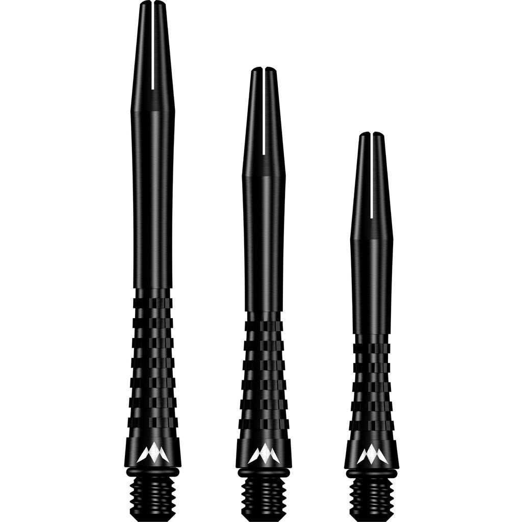 Mission Atom13 Anodised Metal Gripped Black Darts Shafts