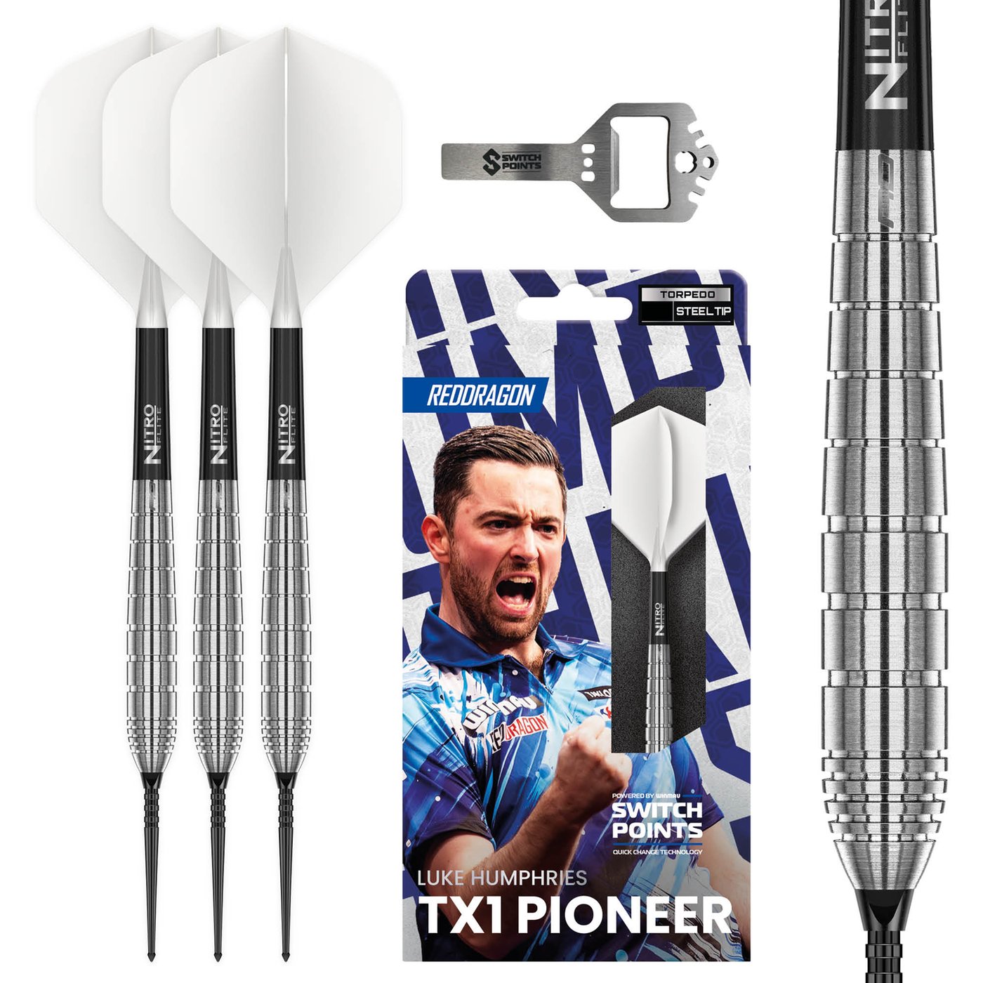 Red Dragon Luke Humphries TX1 Pioneer Switch Point 90% - Lotki do Darta