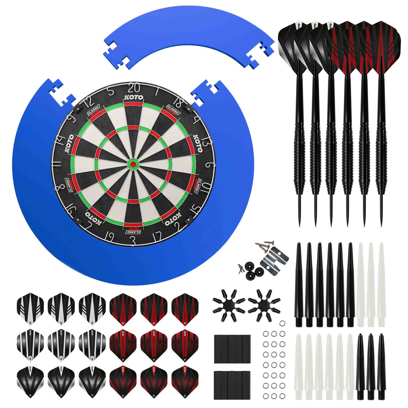 KOTO King Classic Edition + Surround + Accessory Kit Steeltip 90 Pieces - Dartset