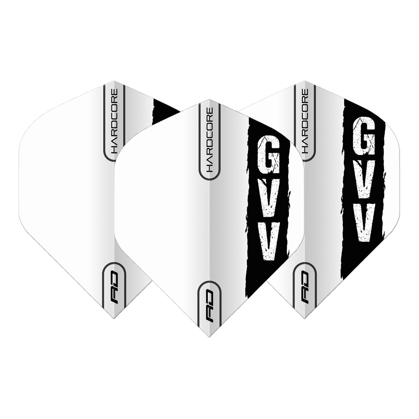 Red Dragon Gian van Veen Hardcore Black White Darts Flights