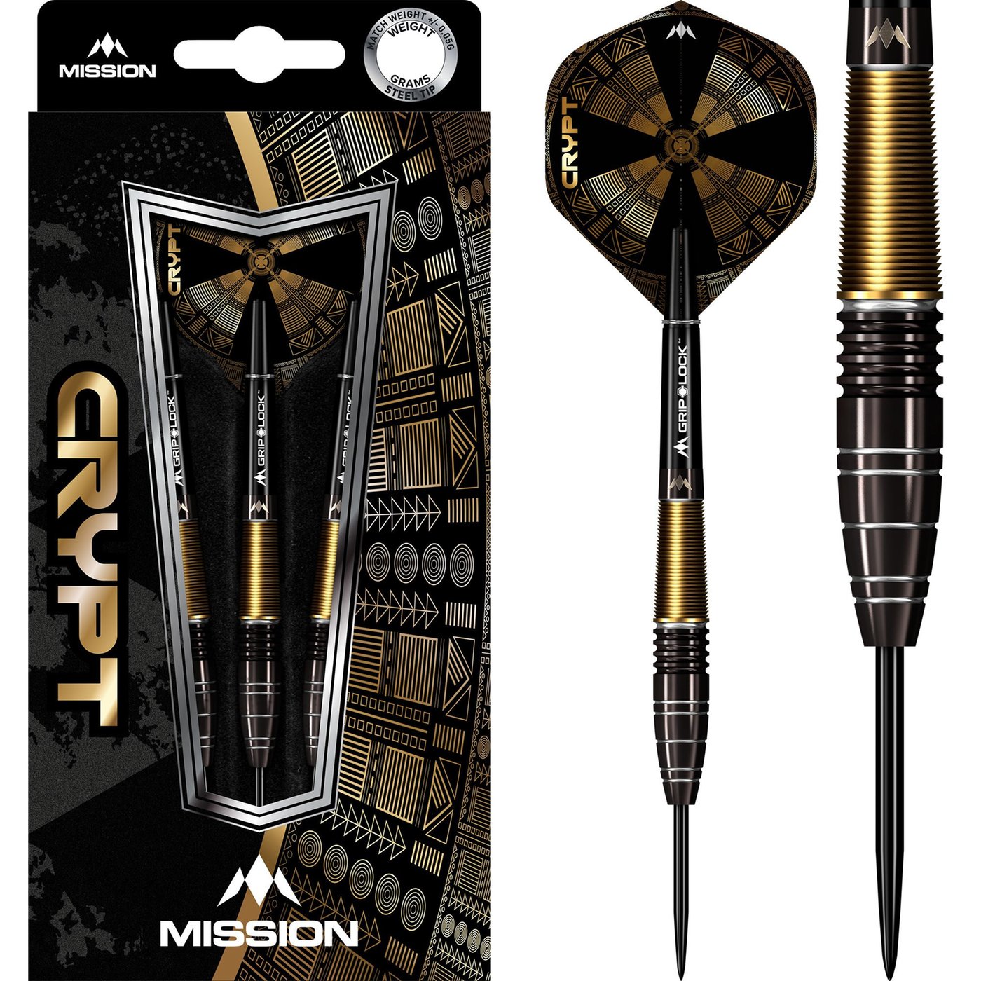 Mission Crypt Black & Gold PVD M1 90% Darts
