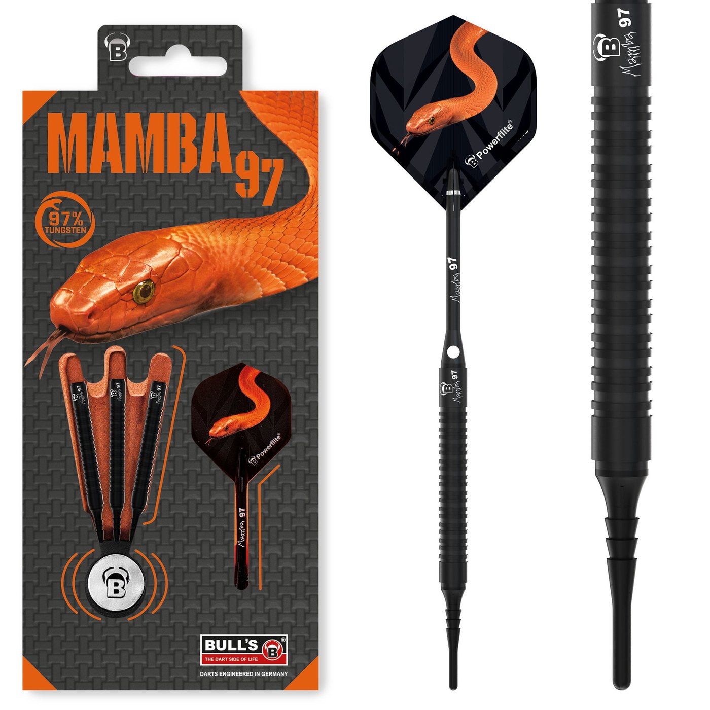 BULL'S Mamba97 M2 Soft Tip Darts
