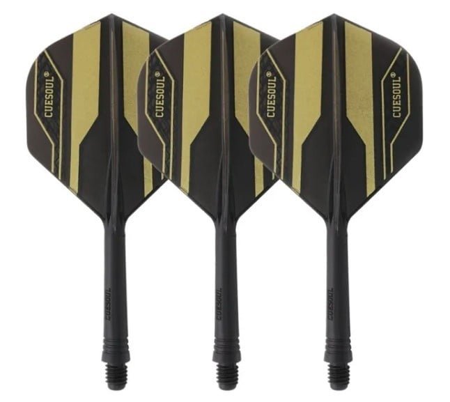 Cuesoul ✓ Tero Flight System AK5 Rost Golden Pattern ✓ Black Standard Dart Flights