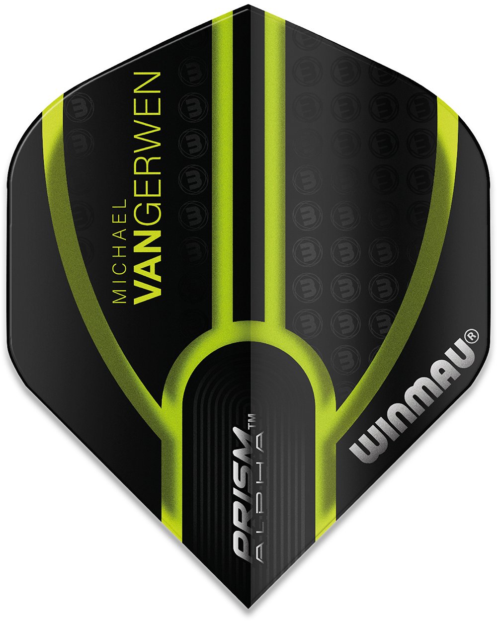 Winmau Michael van Gerwen Prism Alpha Black Green Darts Flights