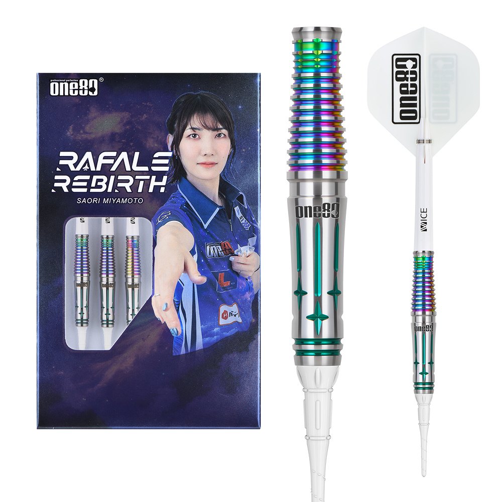 ONE80 Saori V3 Rainbow 90% Soft Tip Darts