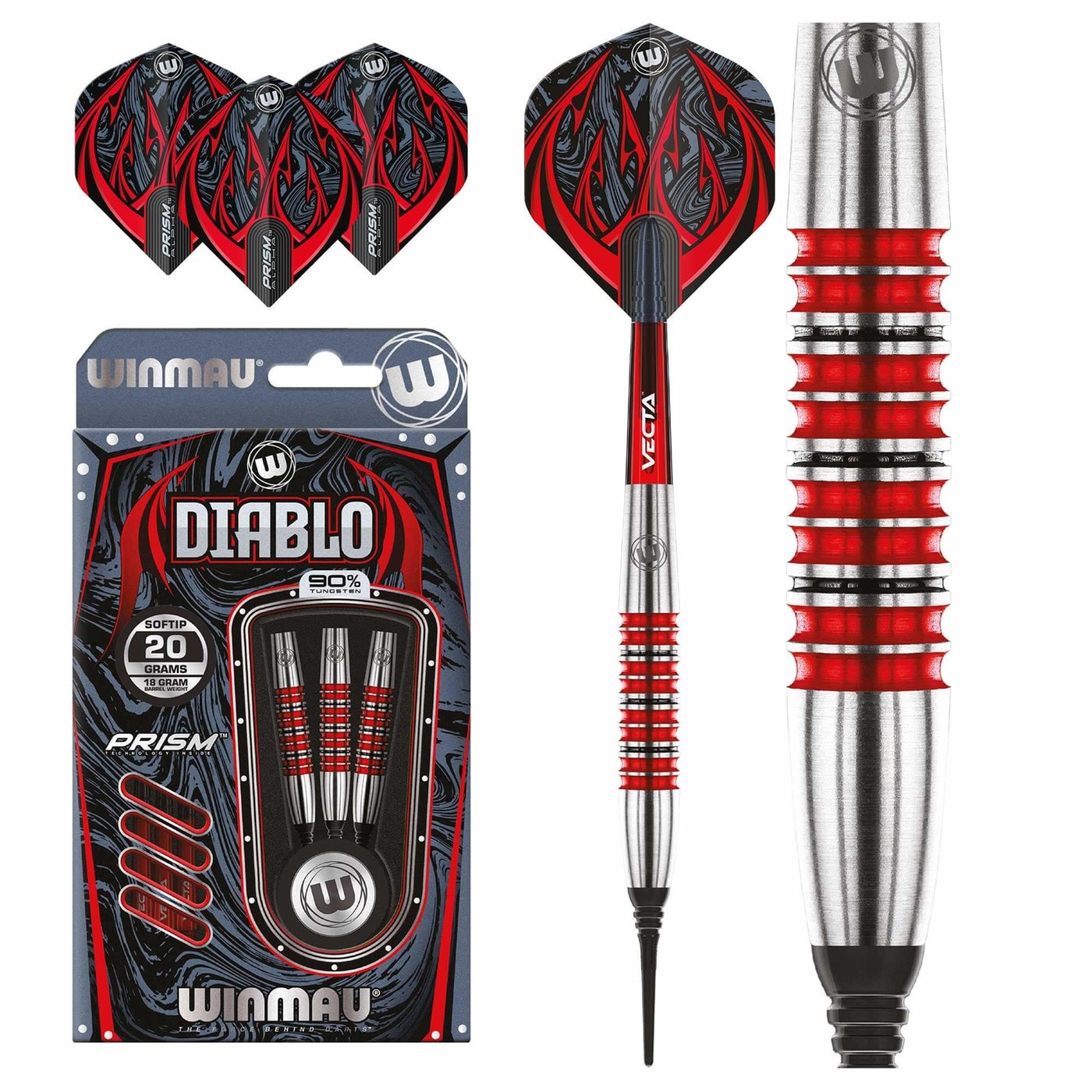 Winmau Diablo Torpedo 90% Soft Tip Darts