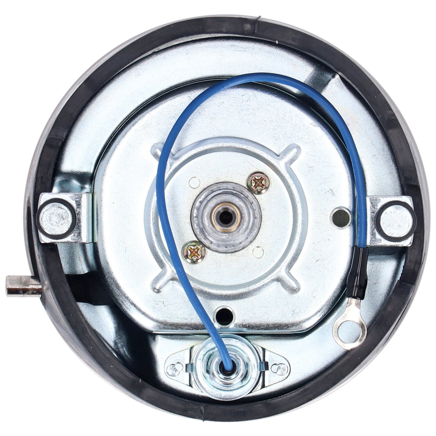 FL speedometer, '62-67 electra face', black/silver. 1:1 mph, Polished