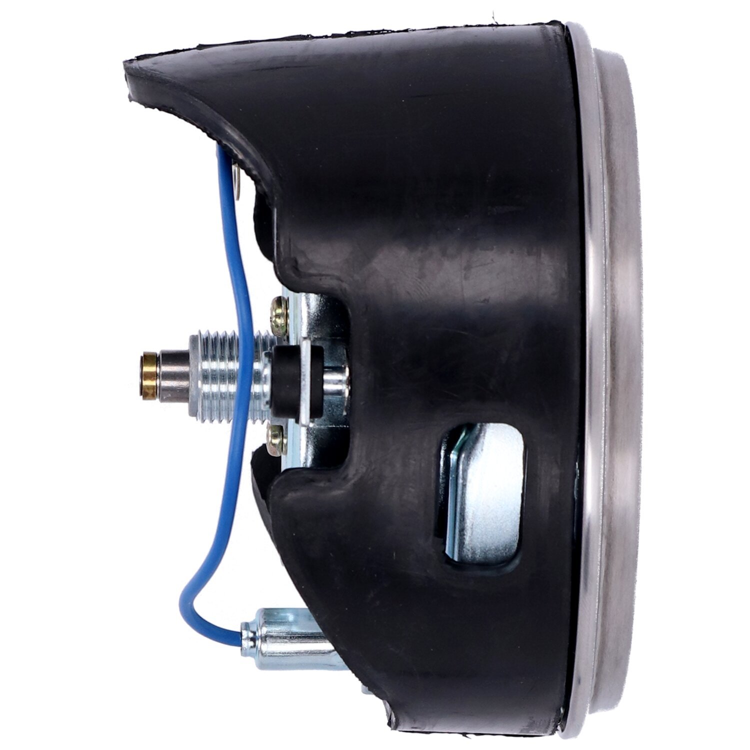 FL speedometer, '62-67 electra face', black/silver. 2:1 mph, Polished