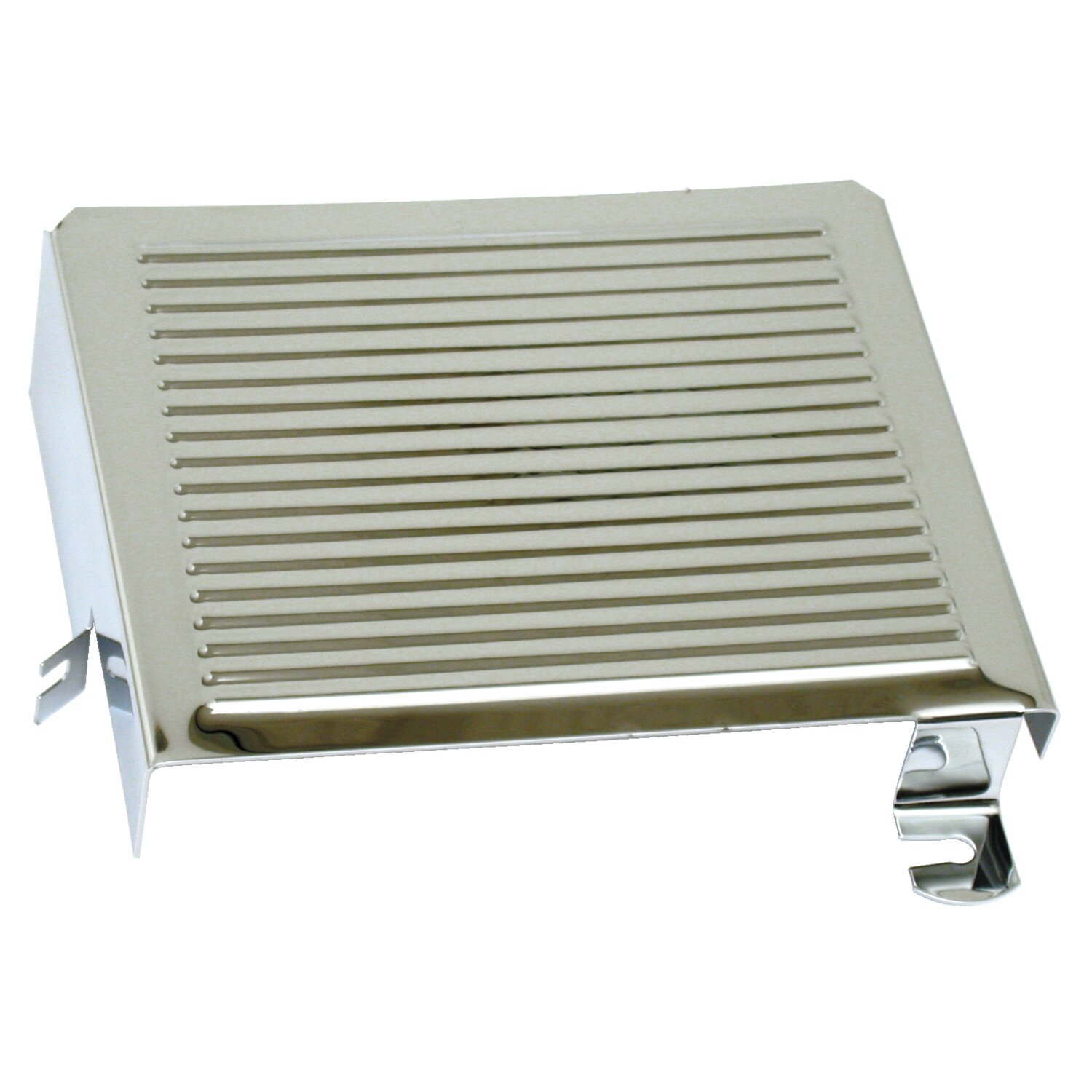 Battery side cover, ribbed, Unpainted, Chrome