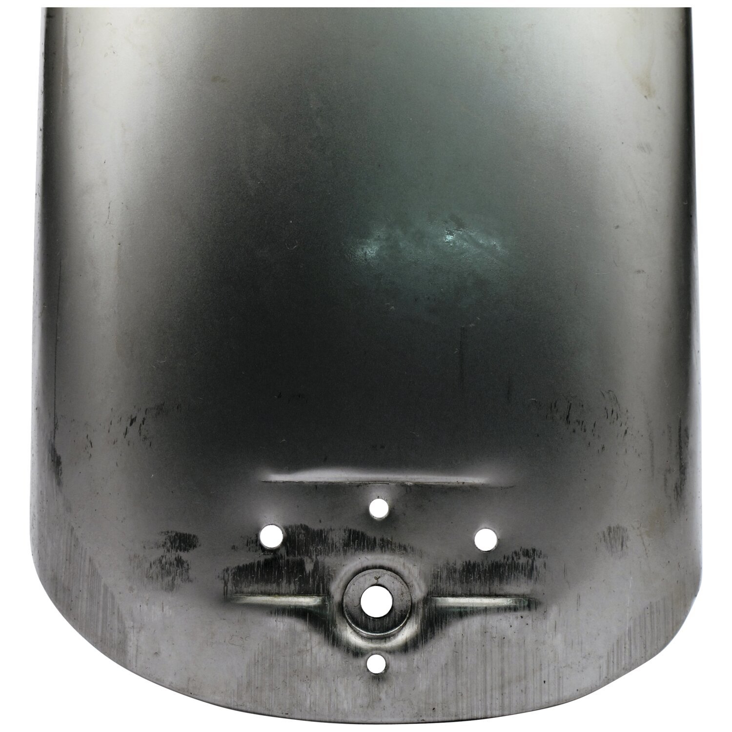54-84 FL front fender. with holes & fender tip indent, Unpainted, Raw