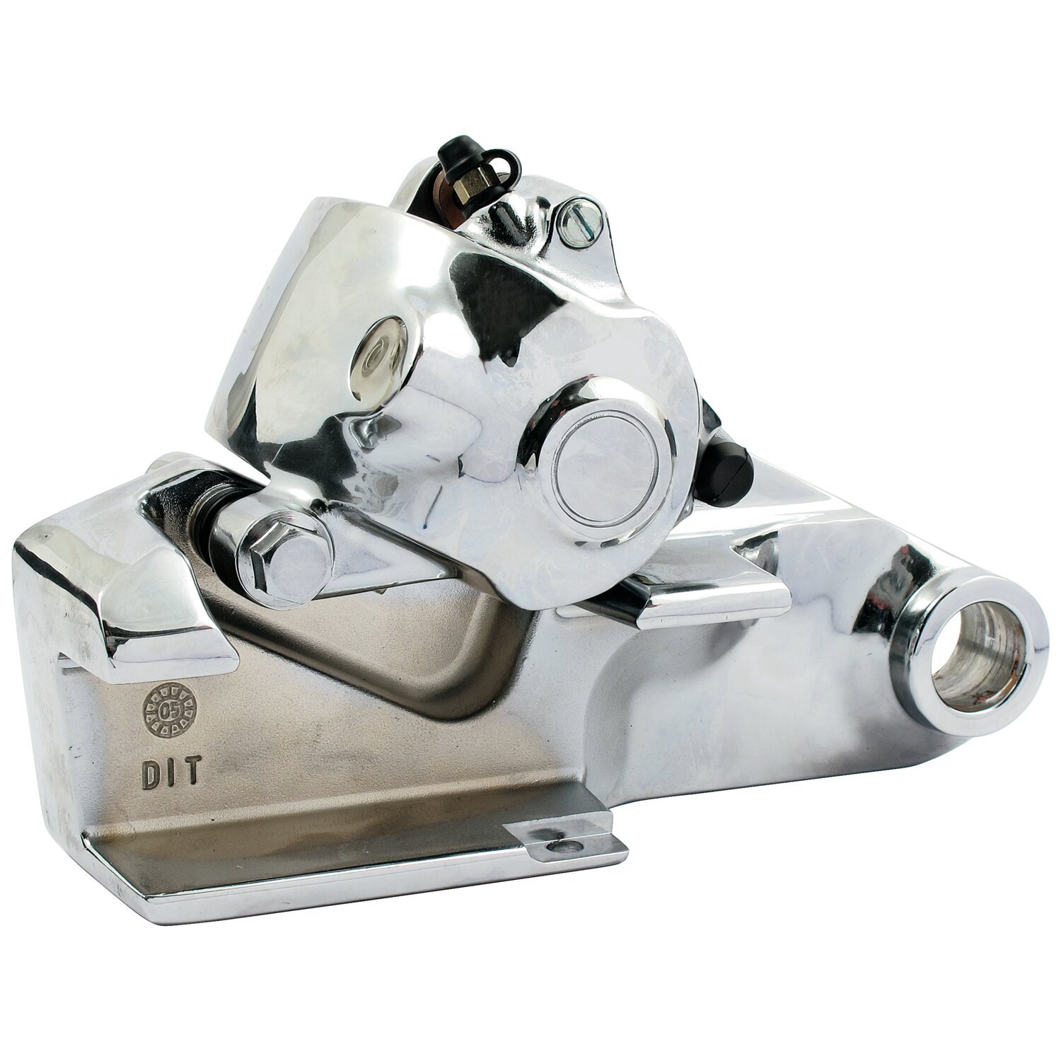 Brake caliper with bracket, rear, Chrome