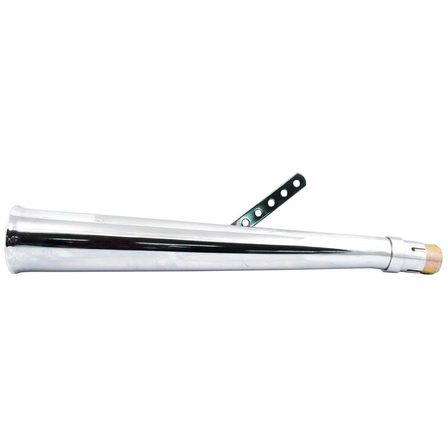 Sei megaphone upswept left universal muffler 24" long, Chrome