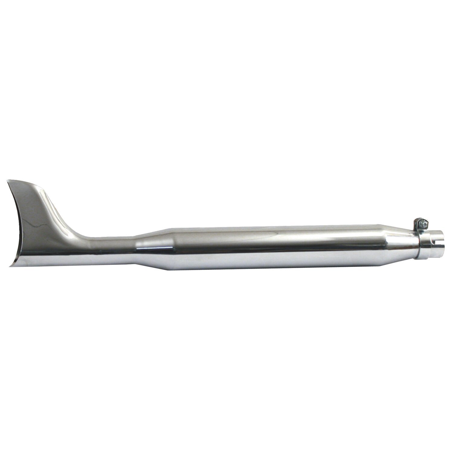 Fishtail universal muffler 30" long, Chrome