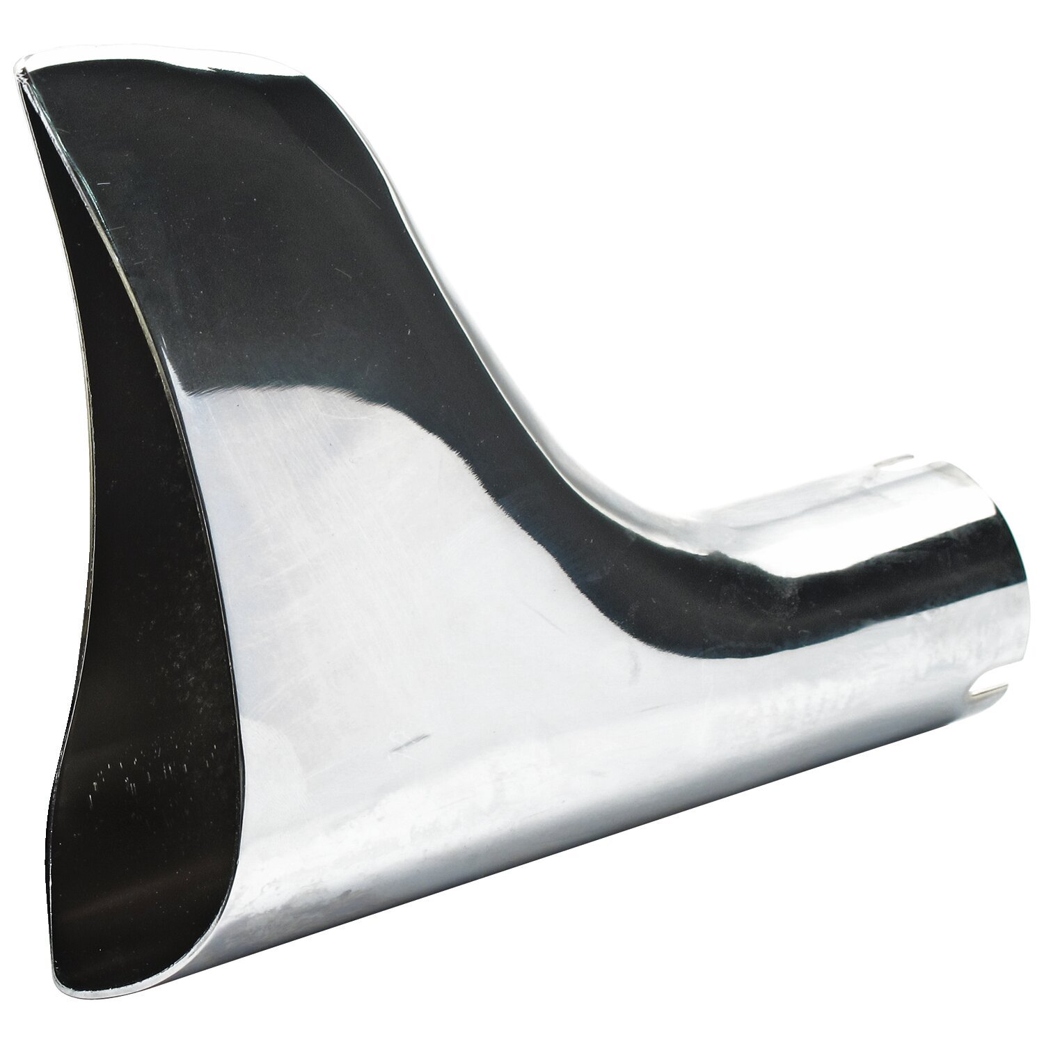 Universal slip-on Fishtail tip, Chrome