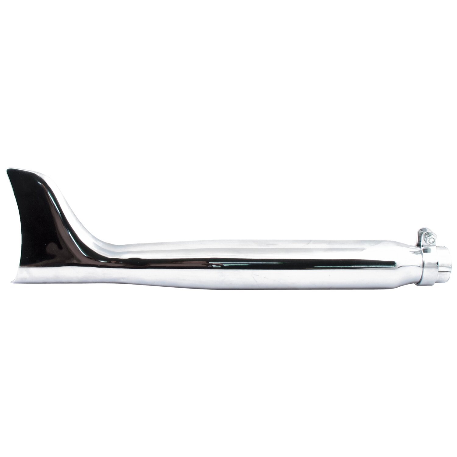 Fishtail universal muffler 22" long, Chrome