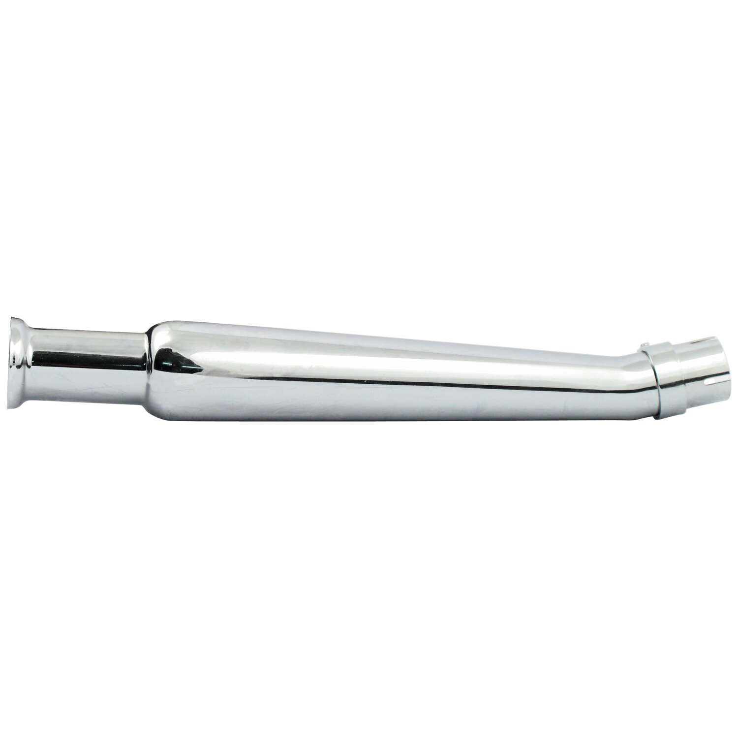 Trumpet universal upswept right muffler 20-1/2" long, Chrome