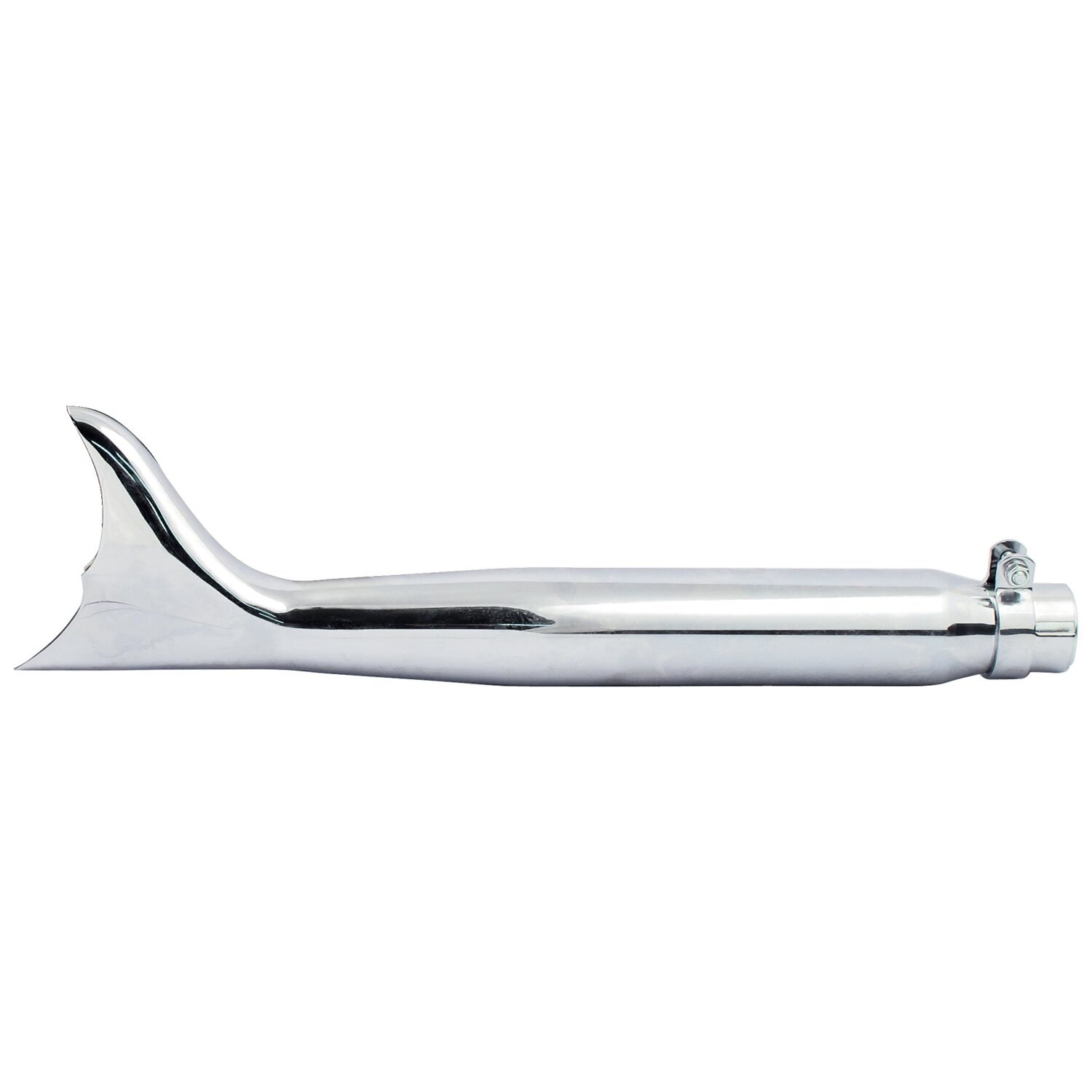 Batwing Fishtail universal muffler 22" long, Chrome