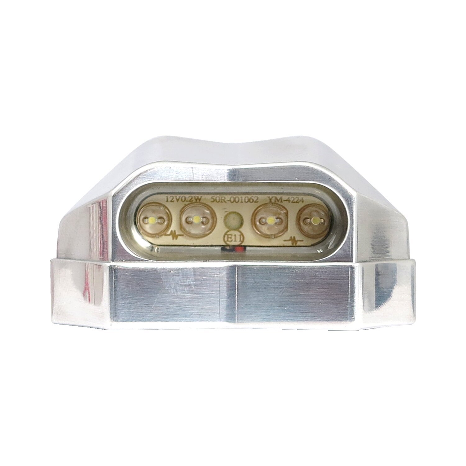 LED license plate light Nitro, chrome. ECE appr, storm grey black tracker Silver