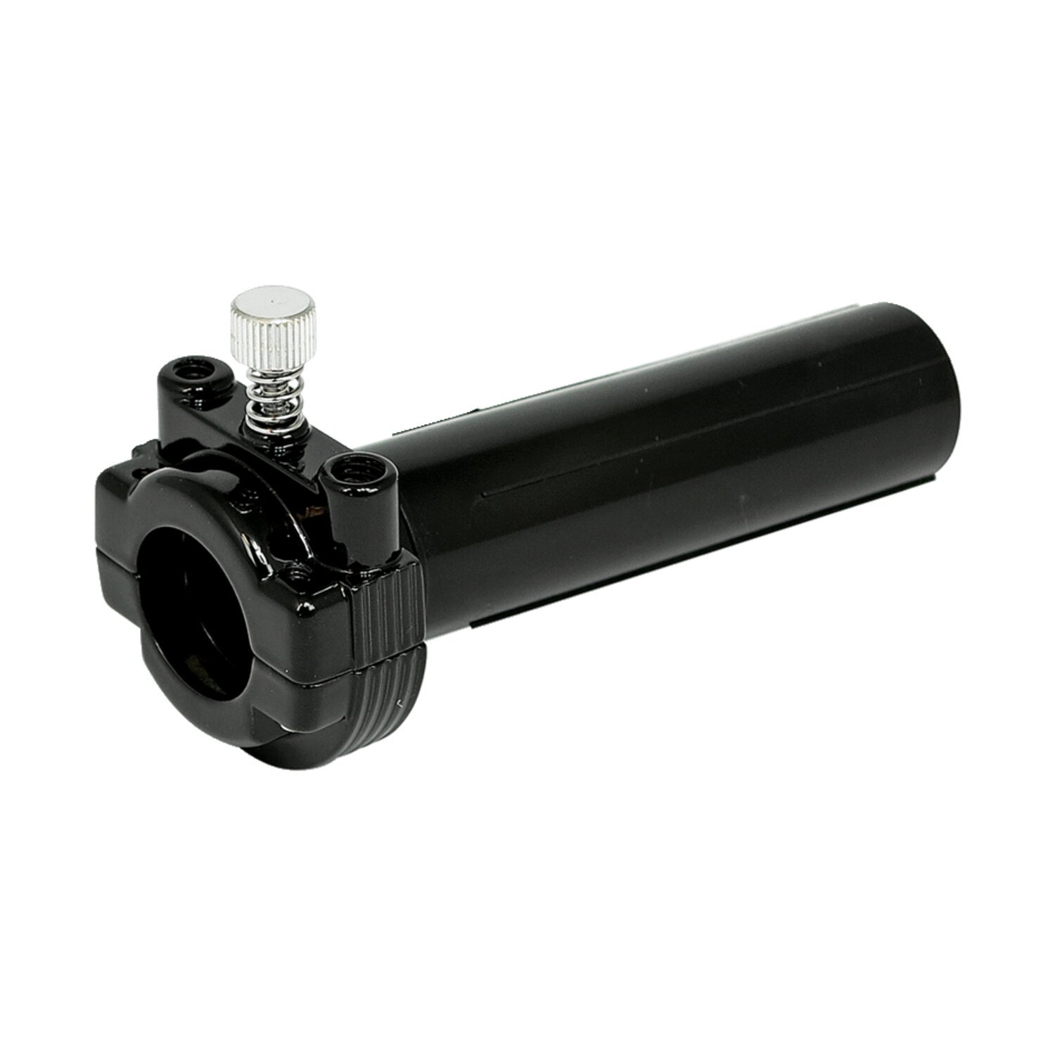 Throttle assembly, without grips, Black