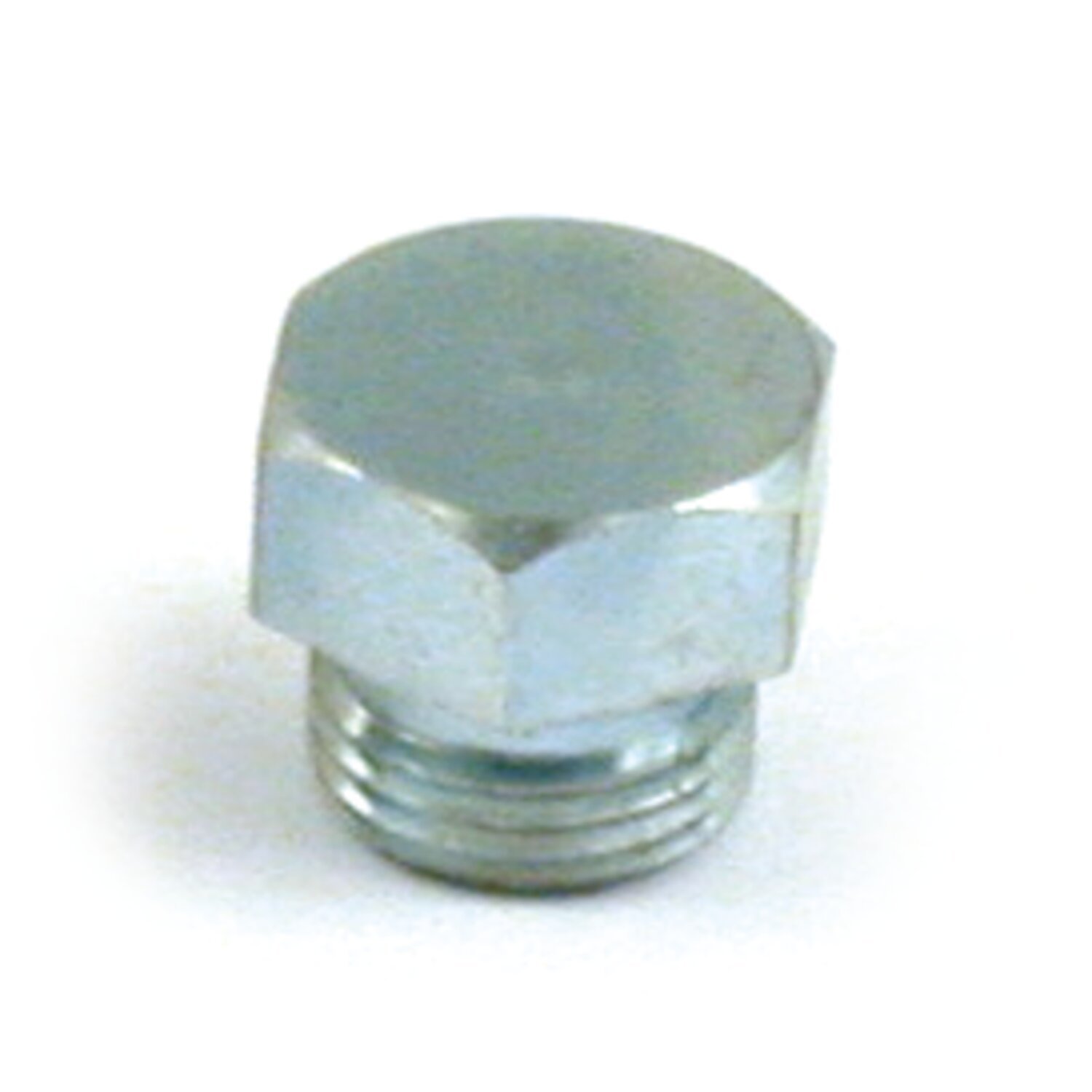 Timing/drain plug. hex, zinc, Satin