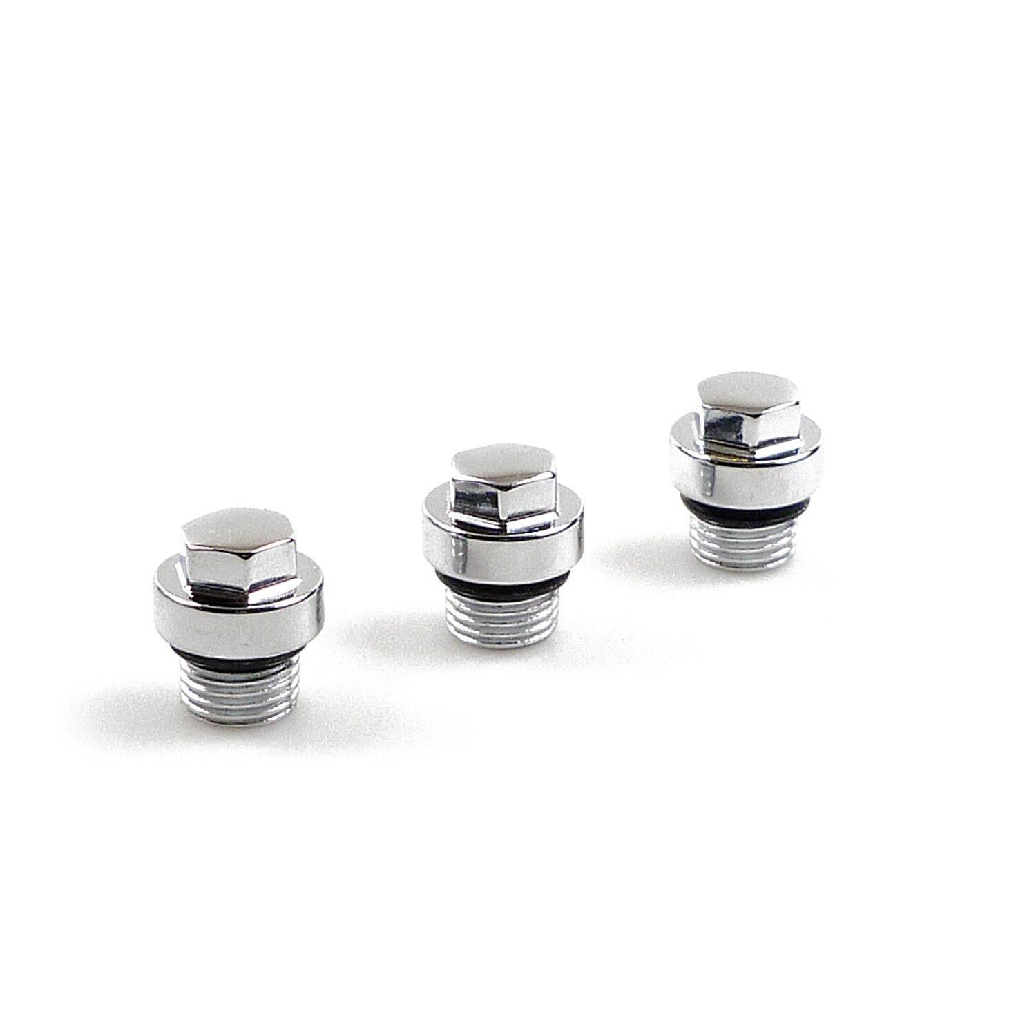 Colony oil pump and crankcase plug set, Chrome