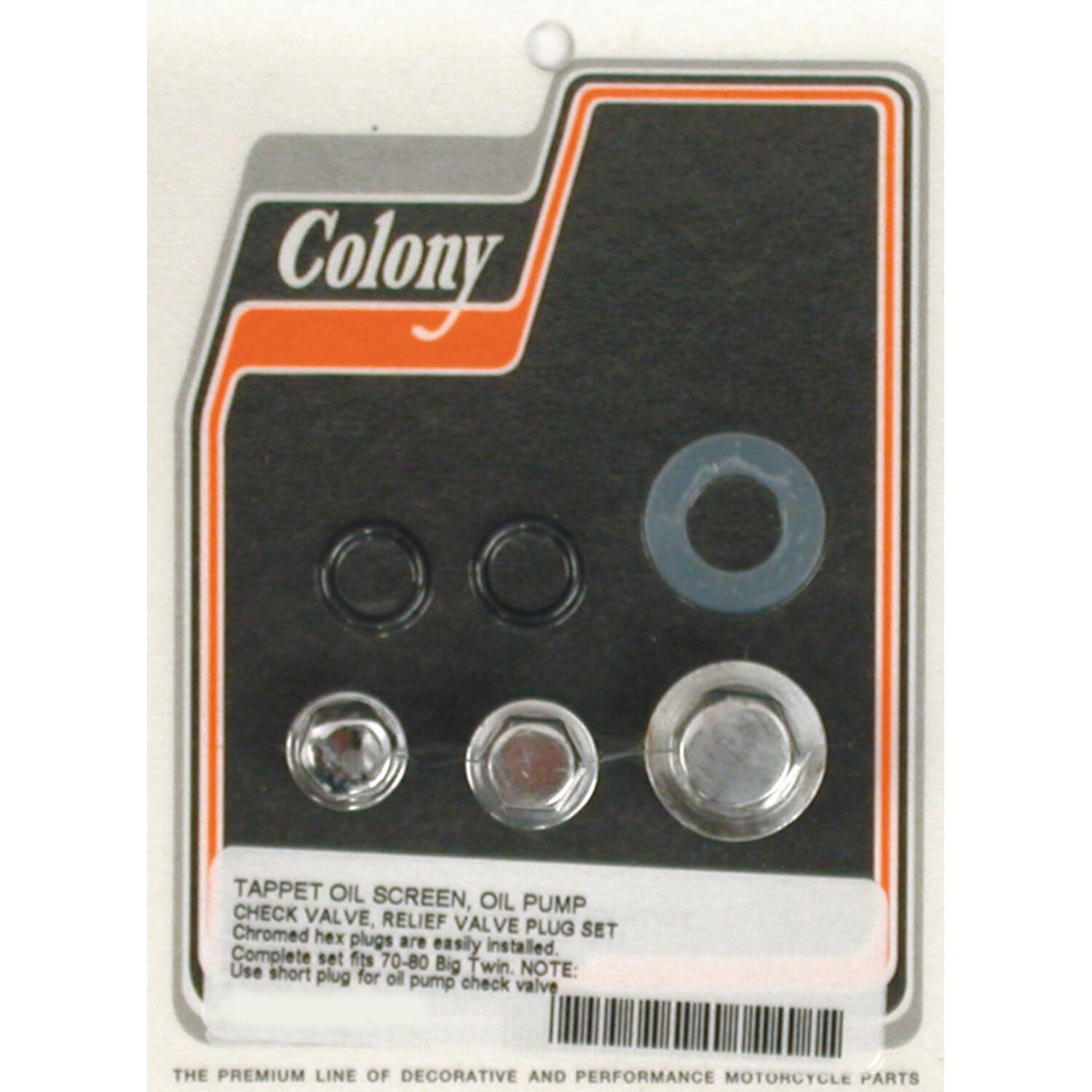 Colony oil pump and crankcase plug set