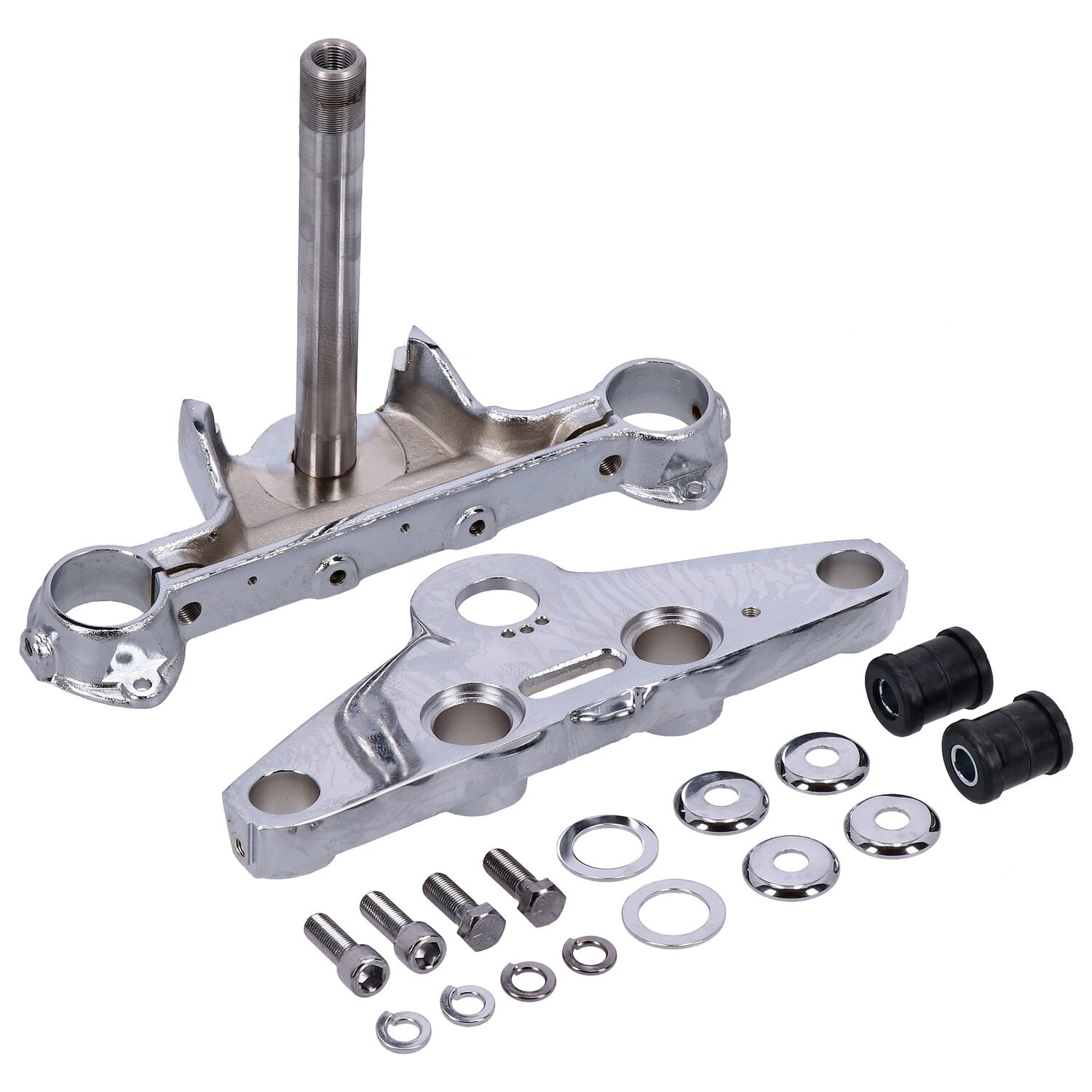Stock style FL 41mm triple trees, Chrome