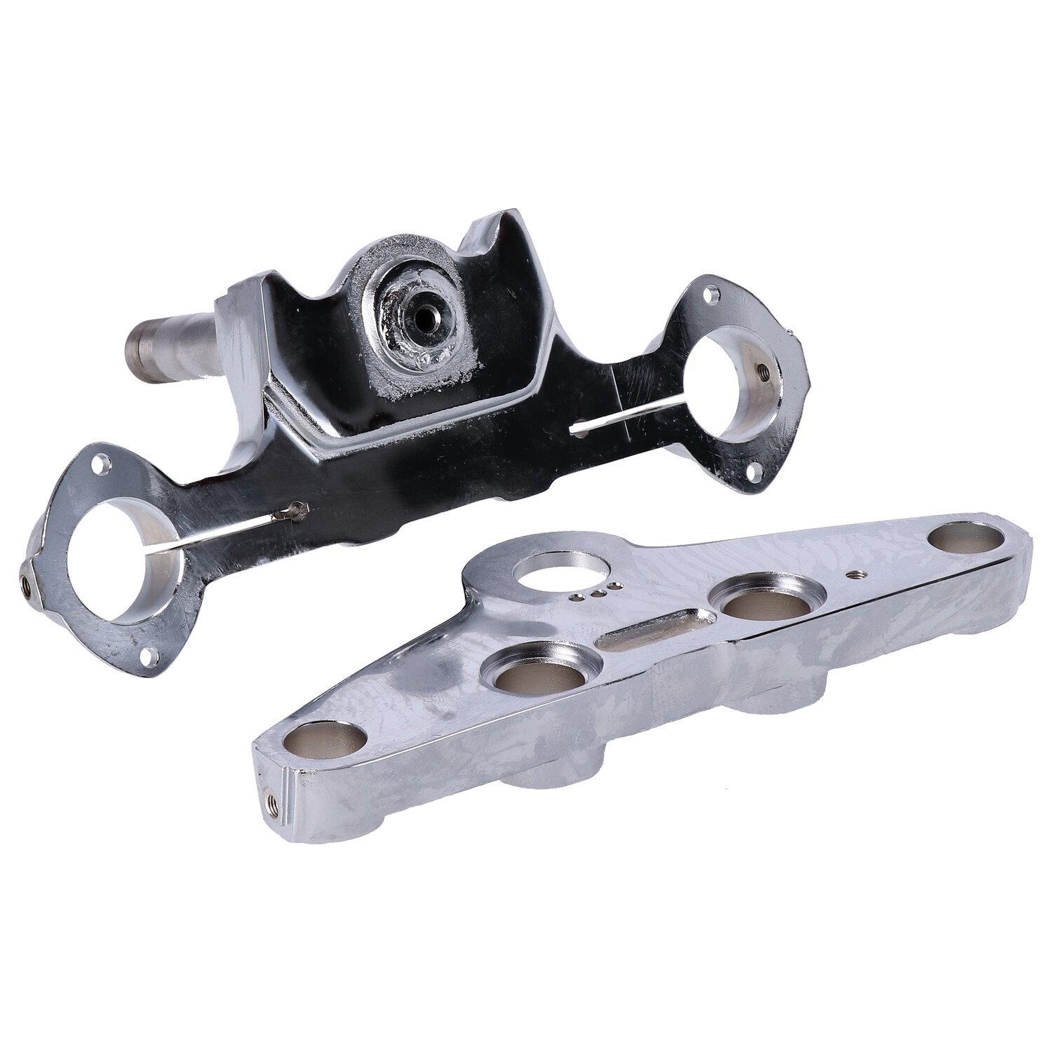Stock style FL 41mm triple trees, Chrome