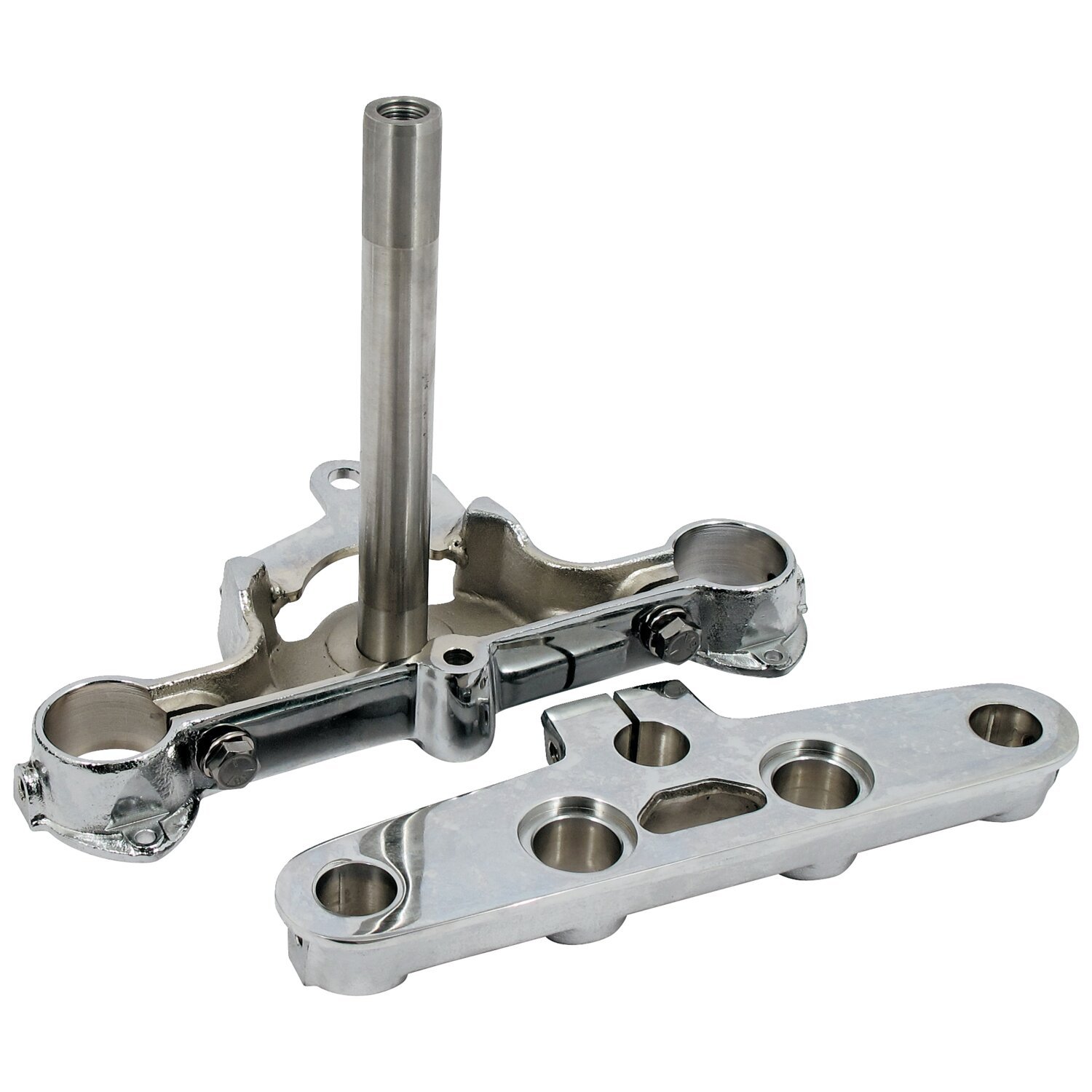 Stock style FLST/f 41mm triple trees, Chrome