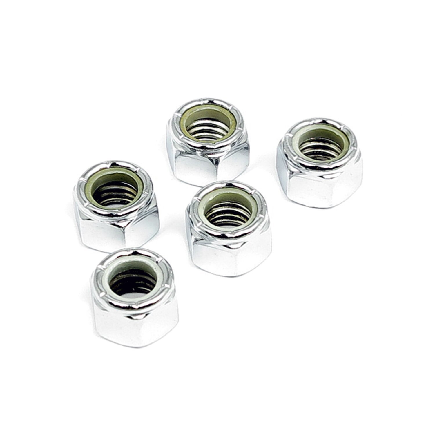 M4 x .70 lock nut, Chrome