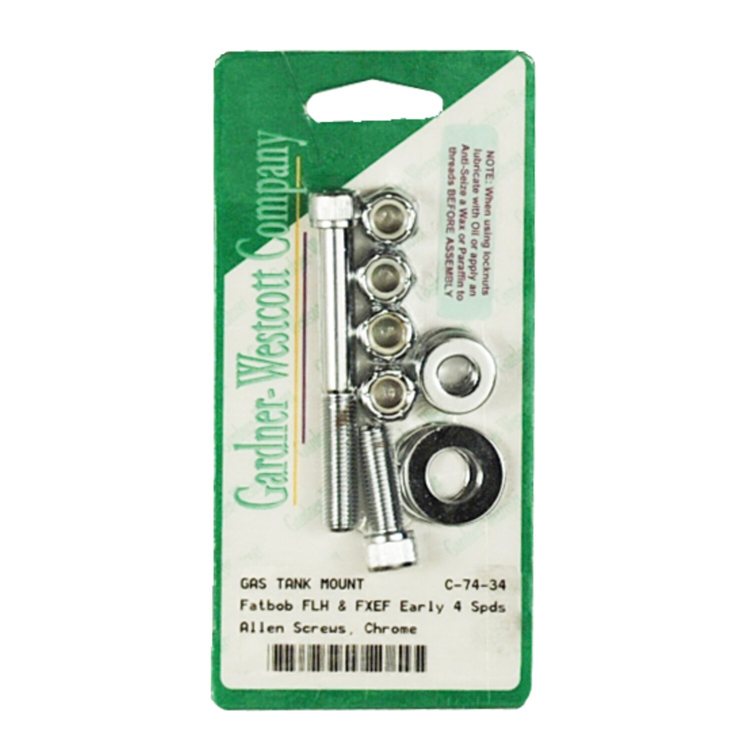Gas tank mount kit. Allen head, Chrome