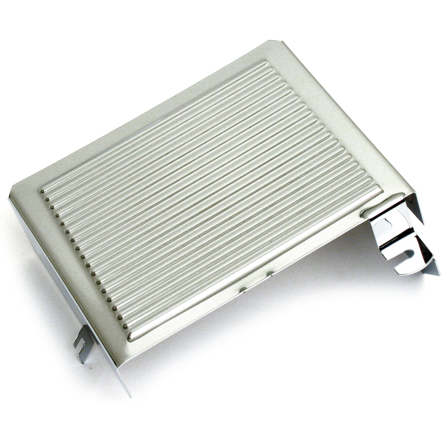 Battery side cover. Chrome. Ribbed