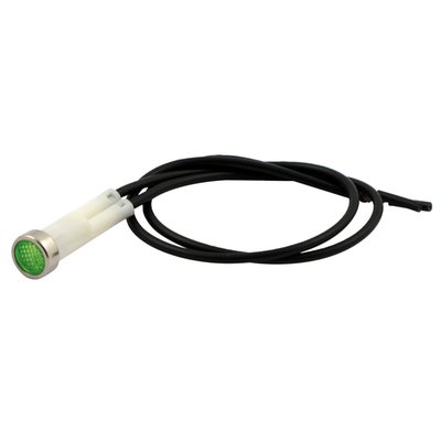 Direct replacement indicator lights for 3/8" diameter lights. Includes electrical wiring. 
OEM replacement reference 68574-86.