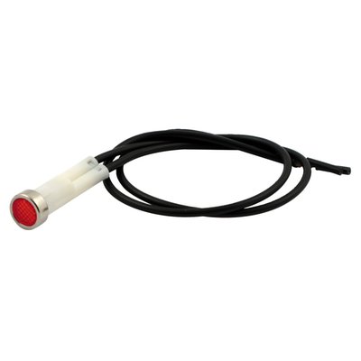 Direct replacement indicator lights for 3/8" diameter lights. Includes electrical wiring. 
OEM replacement reference 68489-86.