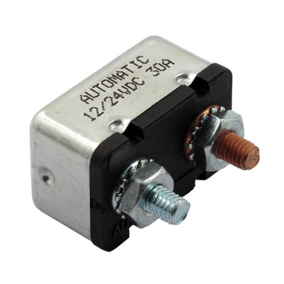 Automatic re-set. With 10/32" threaded poles. This is the OEM style replacement automatic resetting circuit breakers, as used in H-D models for many years. Great for use in custom applications.