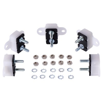 With dual mount tabs & plastic housing. Automatic re-set. With 10-32" (4.76mm in diameter) threaded poles with nuts included. This is an automatic resetting circuit breaker, the fuse system as used in many pre-2000 H-D models for decades. When triggered it will, after some time, automatically re-set itself. Great for use in many stock or custom applications.